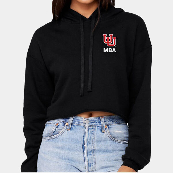 UMBA - Women's Sponge Fleece Cropped Fleece Hoodie Thumbnail